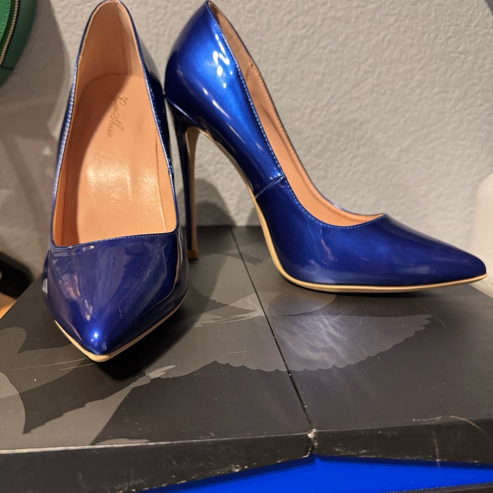 Blue High Heel Pumps